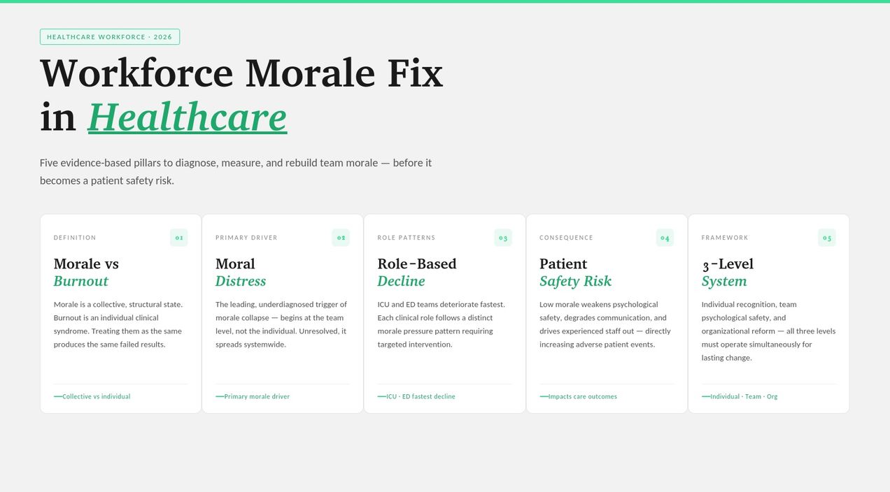 Improving workforce morale in healthcare organizations