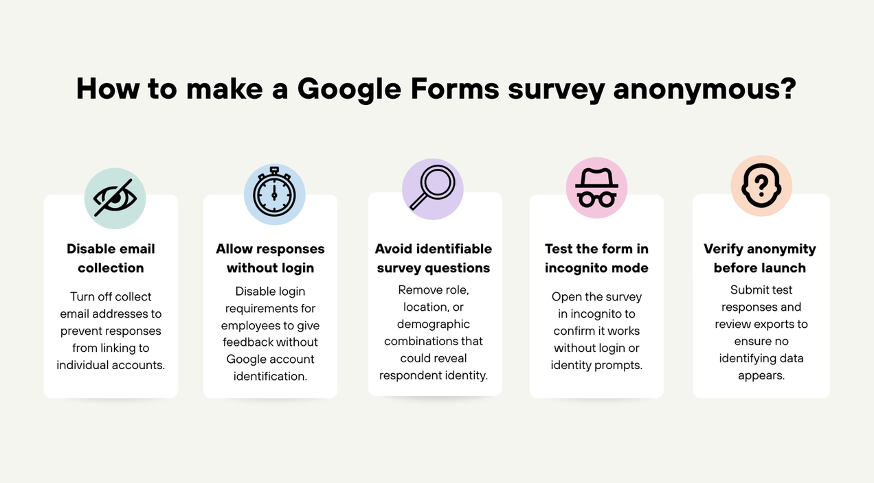 How to collect anonymous employee feedback with Google Forms?