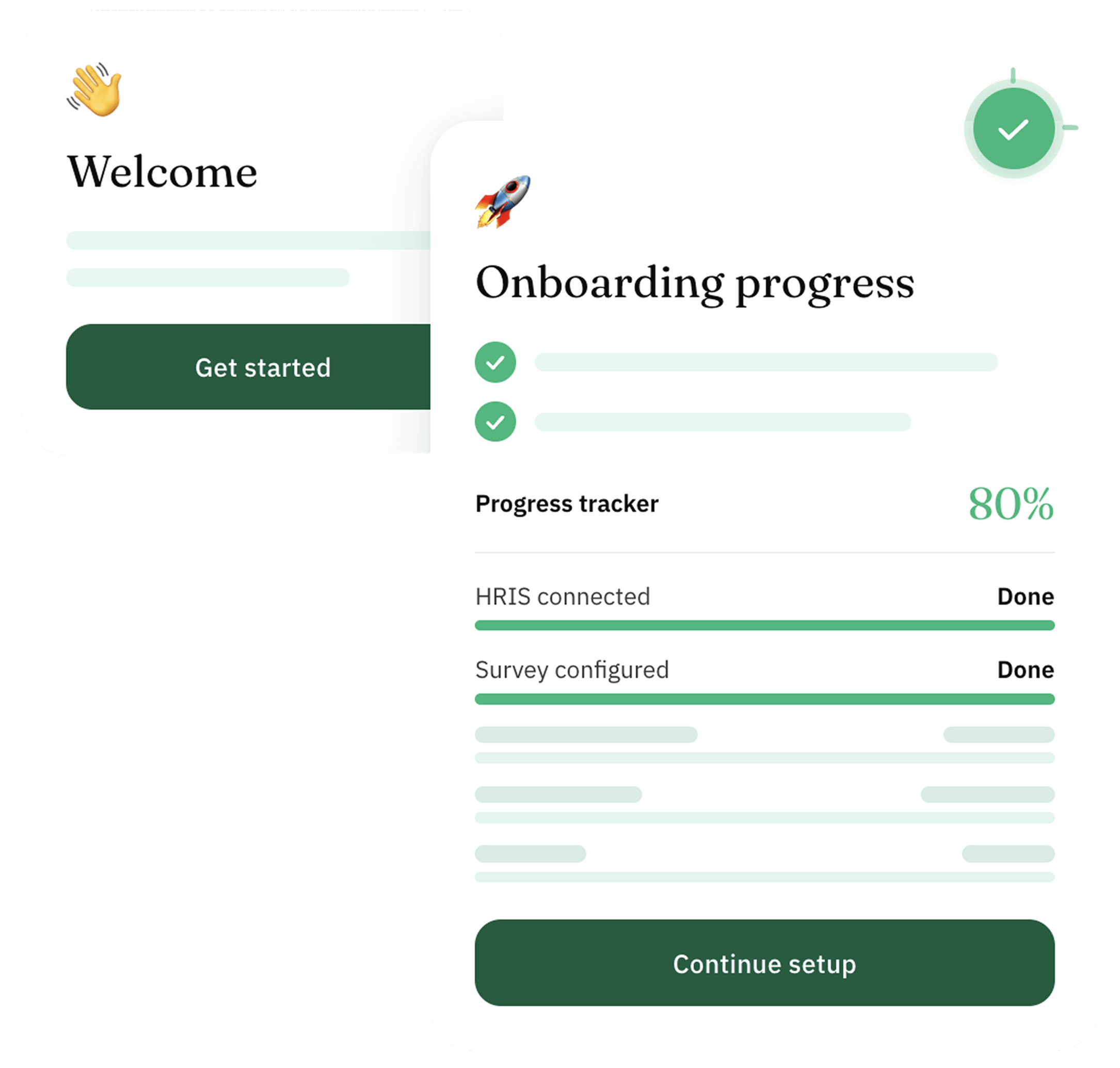 CultureMonkey 5-week implementation onboarding progress tracker