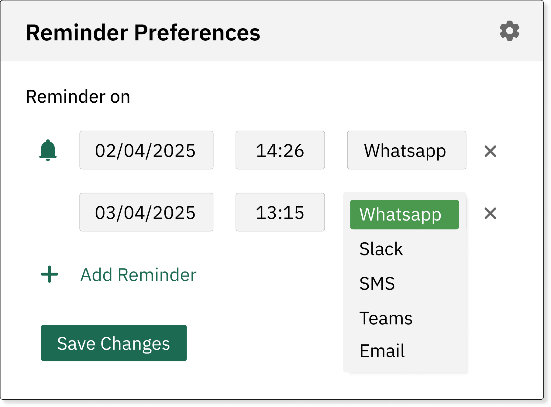 Automated survey reminders product screenshot