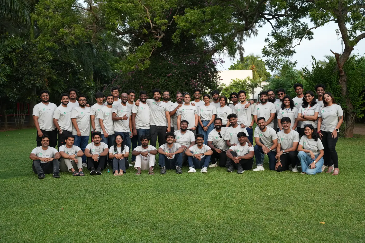 The CultureMonkey team together at the 2025 company retreat