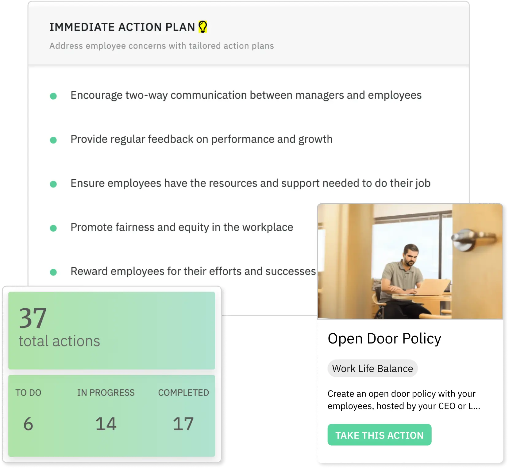 CultureMonkey action planning interface